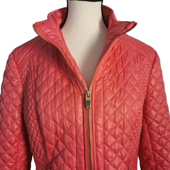 Via Spiga Quilted Jacket in Salmon - Sz M - Picture 2 of 8